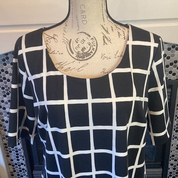 Cato black and white dress, size large, excellent used condition - Picture 2 of 10